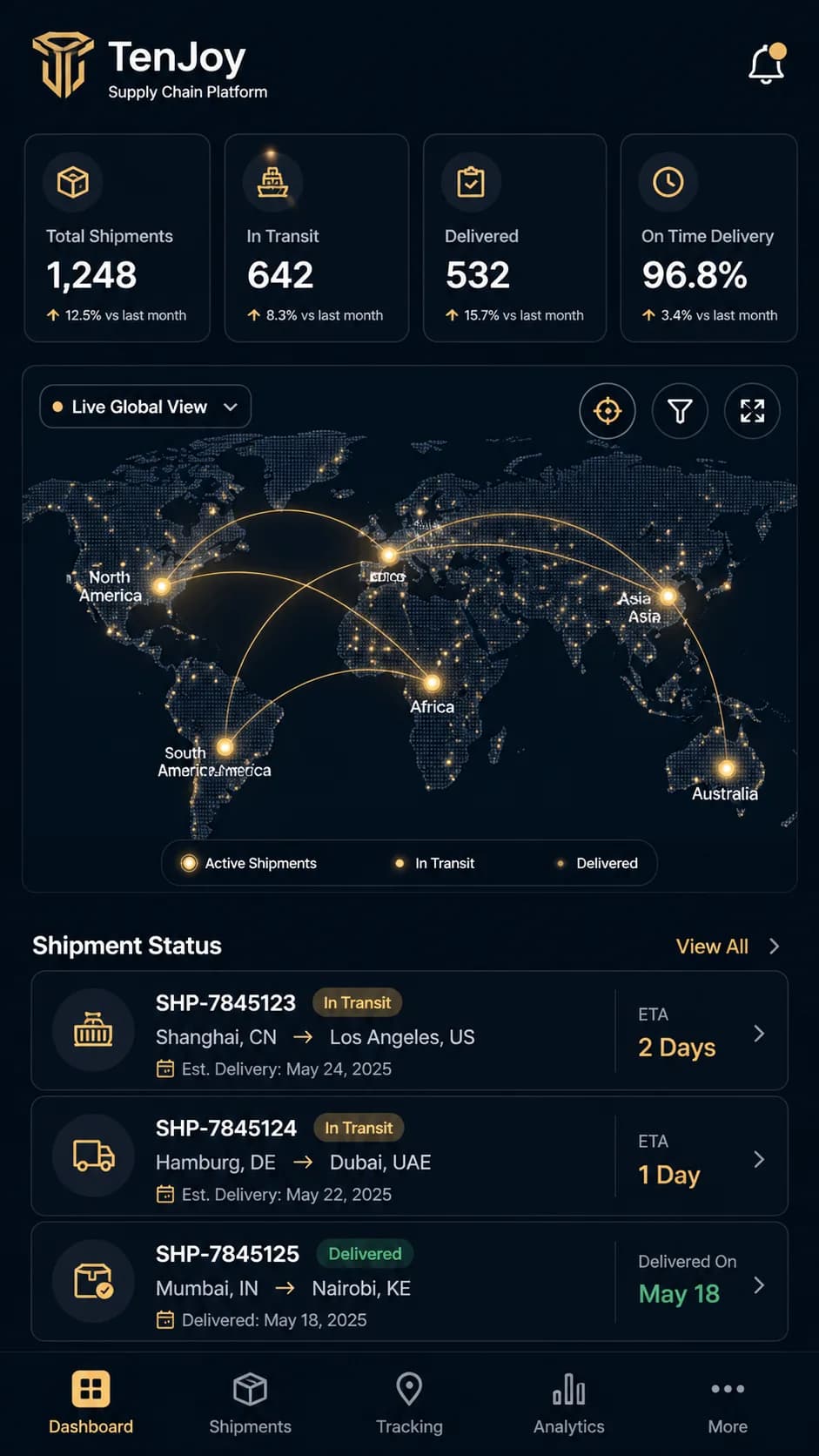 TenJoy System Mobile UI